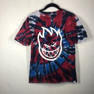 Spitfire blue and red tie dye tee size small